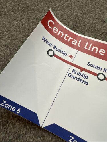 Mar 2022 (03.22) Central Line London Underground Car Line Diagram - Picture 13 of 15