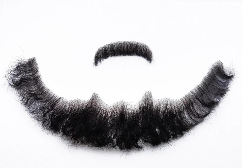 Barba completa barba falsa 100 % cabello humano cara barba reutilizable drama maquillaje accesorios Foto 2 de 4