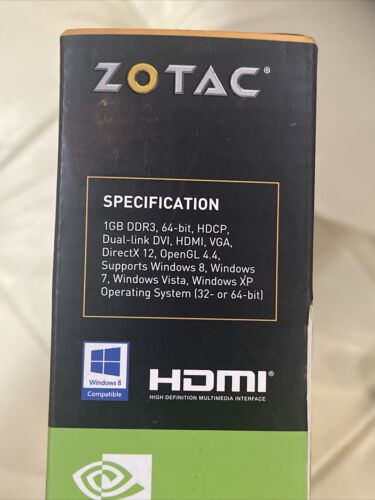 NEW ZOTAC NVIDIA GEFORCE GT 730 ZONE EDITION 1GB 64BIT DDR3 CARD - Low Profile - Picture 4 of 4