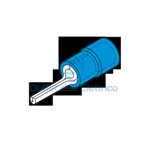 CEMBRE CAPICORDA BLU A PUNTALE TONDO P=10MM BF-P10