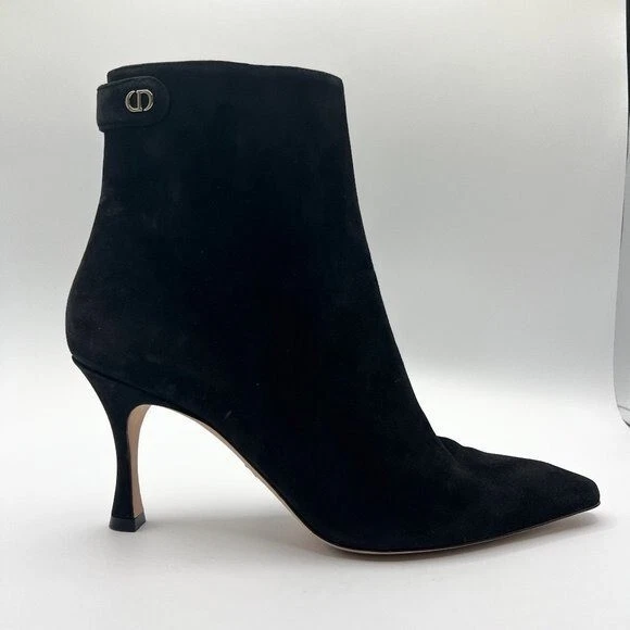 Bottines Christian Dior noires Dior Attract à talons avec logo CD neuves sans boîte