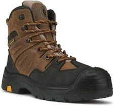 ROCKROOSTER Wide Men 6" Composite Toe  Waterproof Work Hiking Boots Safety Toe