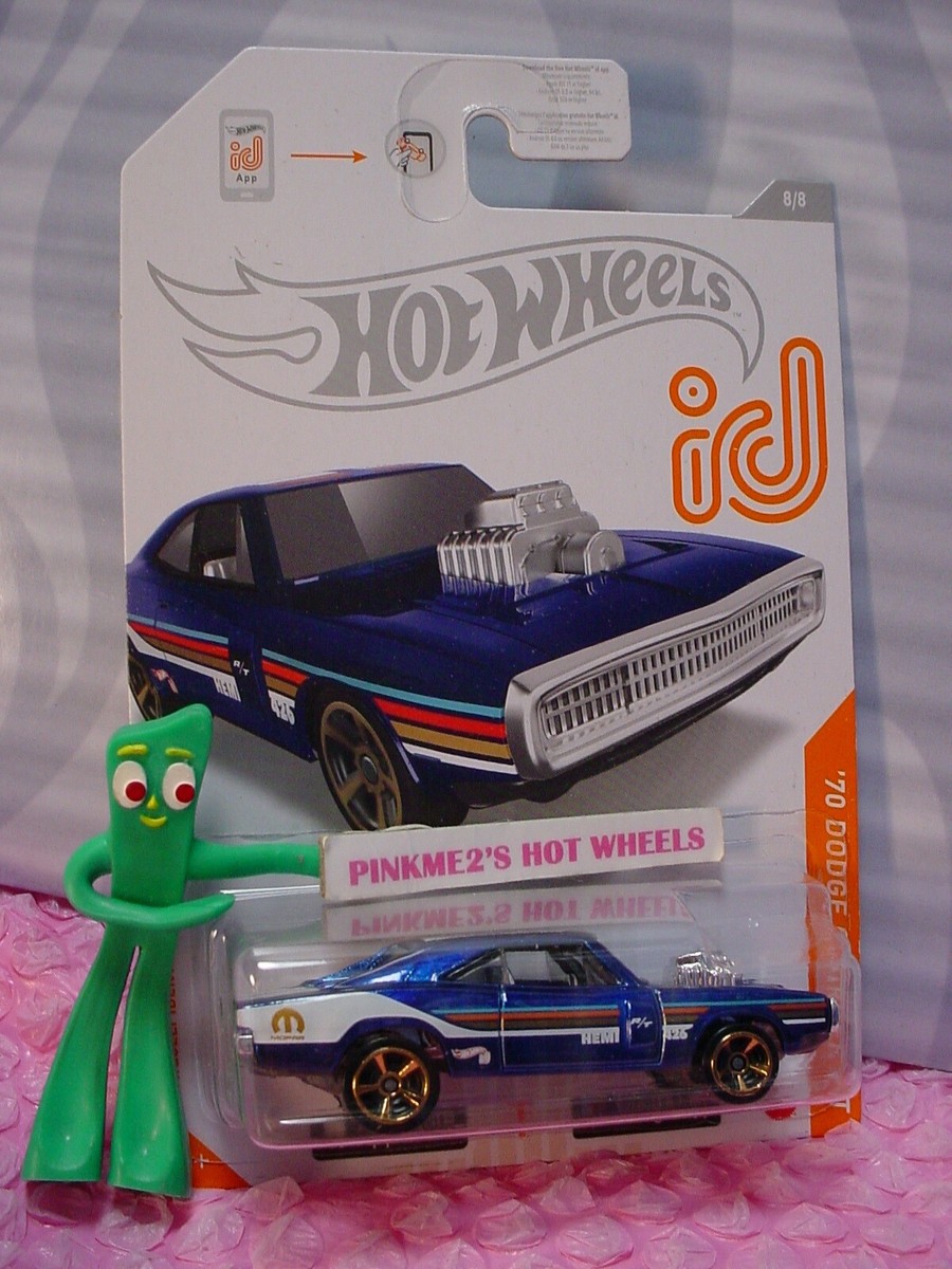 2020 Int'l Hot Wheels id '70 DODGE CHARGER R/T ☮ blue ☮ Case Q