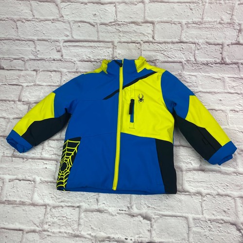Spyder Jacket Kids Detachable Hoodie Size 3 Ski Challenger Insulated Full Zip - Picture 14 of 18
