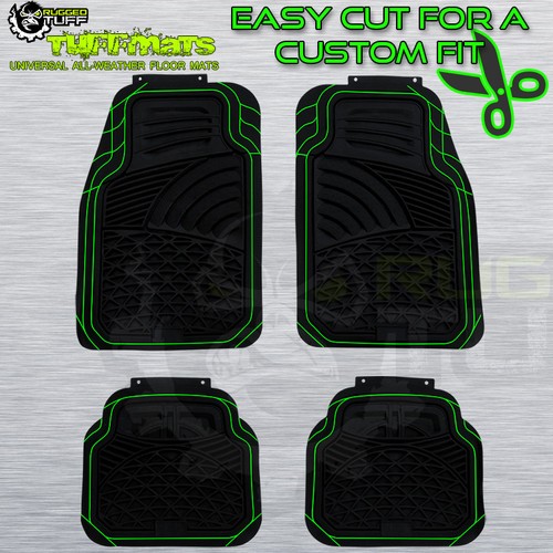 Nuevos 4 tapetes resistentes TUFF negros corte universal para todo clima resistente - Imagen 3 de 3