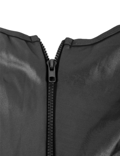 Black Leather Open Bust Teddy Size L (1350) - Zdjęcie 4 z 5