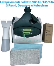 Lavapavimenti per Folletto VK140 VK135 VK136 Con 2 panni Universali 1 Dry SP520