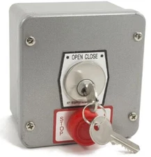 MMTC - 1KXS  NEMA 4 Exterior Tamperproof Open-Close Key Switch Stop Button