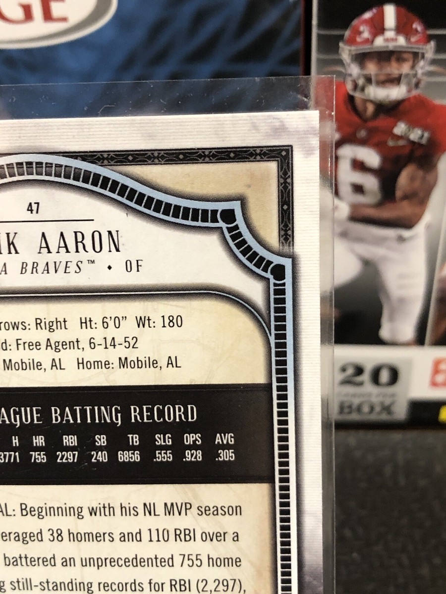 topps 47 HANK AARON 野球カード 1955 Topps #47 Hank Aaron Milwaukee Braves Baseball Card Sgc