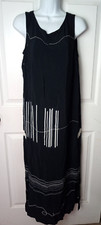NINO WONG CALIFORNIA SLEEVELESS Maxi Black & White DRESS Size M