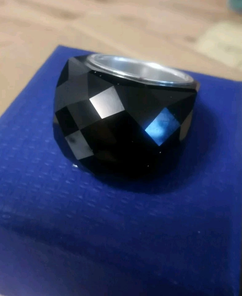 Swarovski Nirvana Ring Gr.55 Schwarz Black