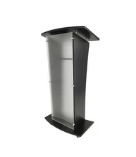 Returned Item Black Wood Acrylic Podium Church Pulpit School Debate Lectern