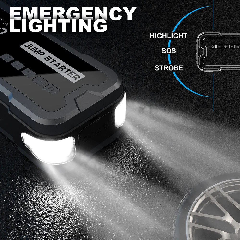 4000A Power Bank Jump Starter with Air Compressor and Emergency Battery Charger