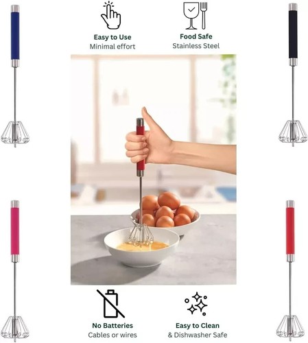 Piranha Whizzy Whisk - Frusta manuale senza sforzo il tuo Goto Mini! Achieve& - Foto 3 di 5