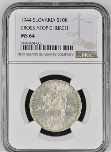 1944 SLOVAKIA, 10 Korun, NGC MS64