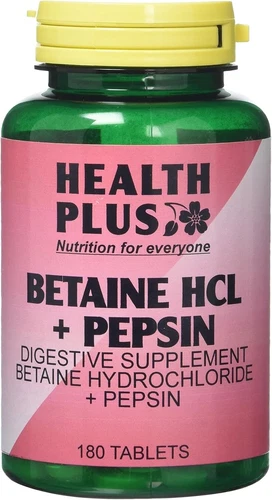 Health plus Betaine Hcl + Pepsin Digestive Health Supplement - 180 Tablets