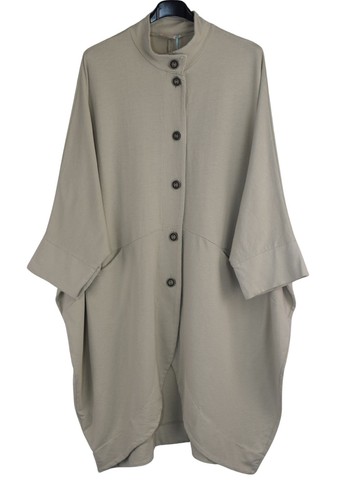 Ladies Italian Lagenlook Button Through Dip Hem Jacket for Autumn - Picture 20 of 20