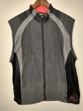 ILLUMINITE Black Gray Red Zip Front Lightweight Stretchy Vest Men's L