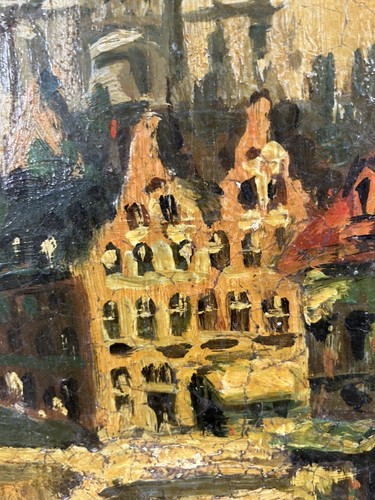 Ancienne Huile sur Panneau Ecole Française Fin XIXe signée Amiens ? France - Photo 7 sur 15