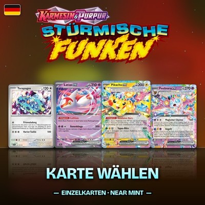 Pokemon Karten Stürmische Funken SSP Einzelkarten Auswahl Deutsch Near Mint