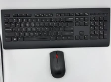 Lenovo Professional Wireless Keyboard and Mouse Combo, USB Wireless w/ Dongle!
