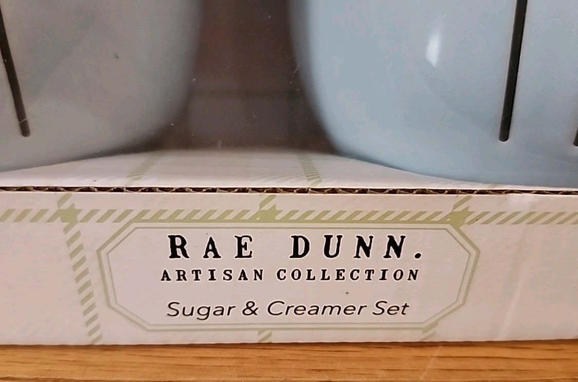 Rae Dunn Easter Creamer And Sugar Hip Hop Set Of 2 Blue | eBay