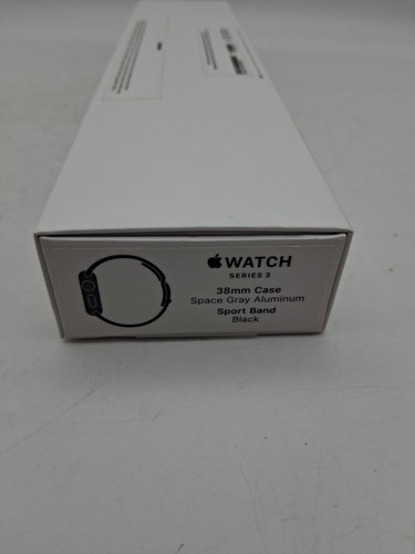 Apple Watch Series 3 boîte vide 38 mm boîtier gris sidéral bracelet sport aluminium noir - Photo 3 sur 6