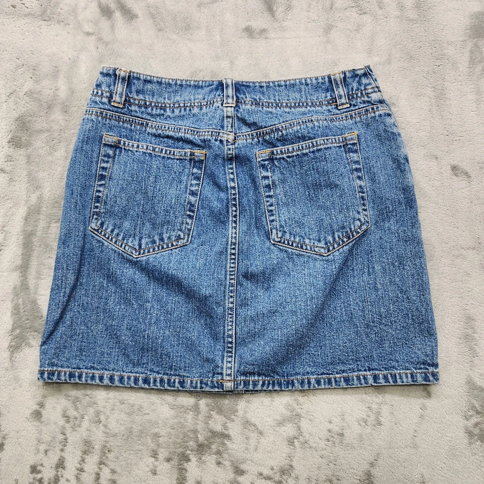 Falda Vintage Y2K GAP Mujer 6 Azul Denim Lápiz Mini Informal Academia Clásica Foto 3 de 4
