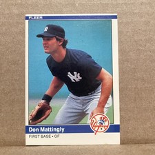 1984 DON MATTINGLY FLEER MLB BASEBALL #131 ROOKIE RC CARD NEW YORK YANKEES