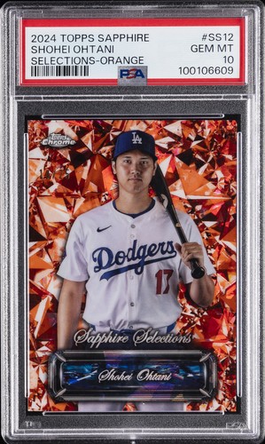 2024 TOPPS CHROME SAPPHIRE SAPPHIRE SELECTIONS ORANGE SHOHEI OHTANI 14/25 PSA 10