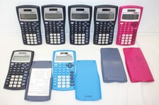 LOT of 7 Texas Instruments TI-30X IIS Solar Scientific Calculators, 4x covers