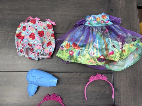 Baby Alive Doll Clothes Lot 7 Dresses Romper Headband Hair Dryer - Picture 3 of 3