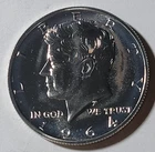 1964 JFK Kennedy 50c Half Dollar 90% Silver PROOF Coin ~ Accented Hair Variety ~