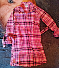 mädchen kleid gr 128  pink lila karriert süß D&S