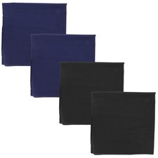 4 Pack 27x27 Inch Extra Large Solid Color Bandana 100 Cotton Head Scarf