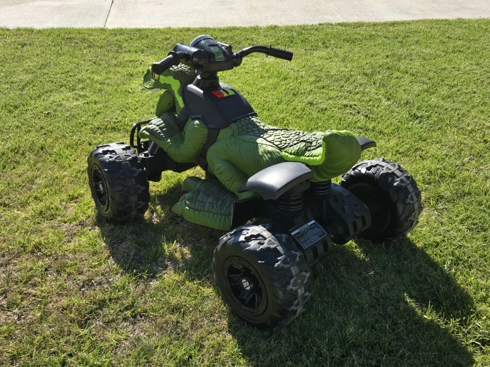 Vehículo todo terreno Power Wheels Jurassic World Dino Racer para niños verde (FVB13) Foto 3 de 4