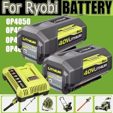 2X Battery  Charger For Ryobi 40V With LED Lithium-Ion 40-Volt OP406VNM OP40602