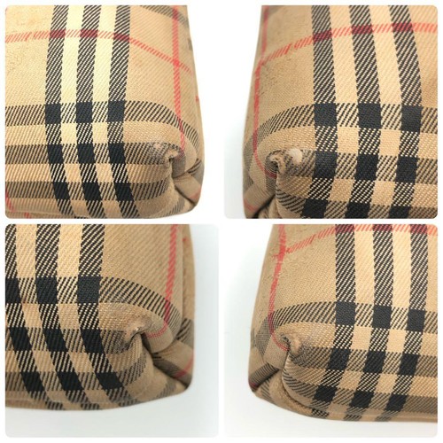 Burberry Vintage Nova Check Clutch Bag Canvas 9.1x5.1x1.4 inches Used - Picture 6 of 7