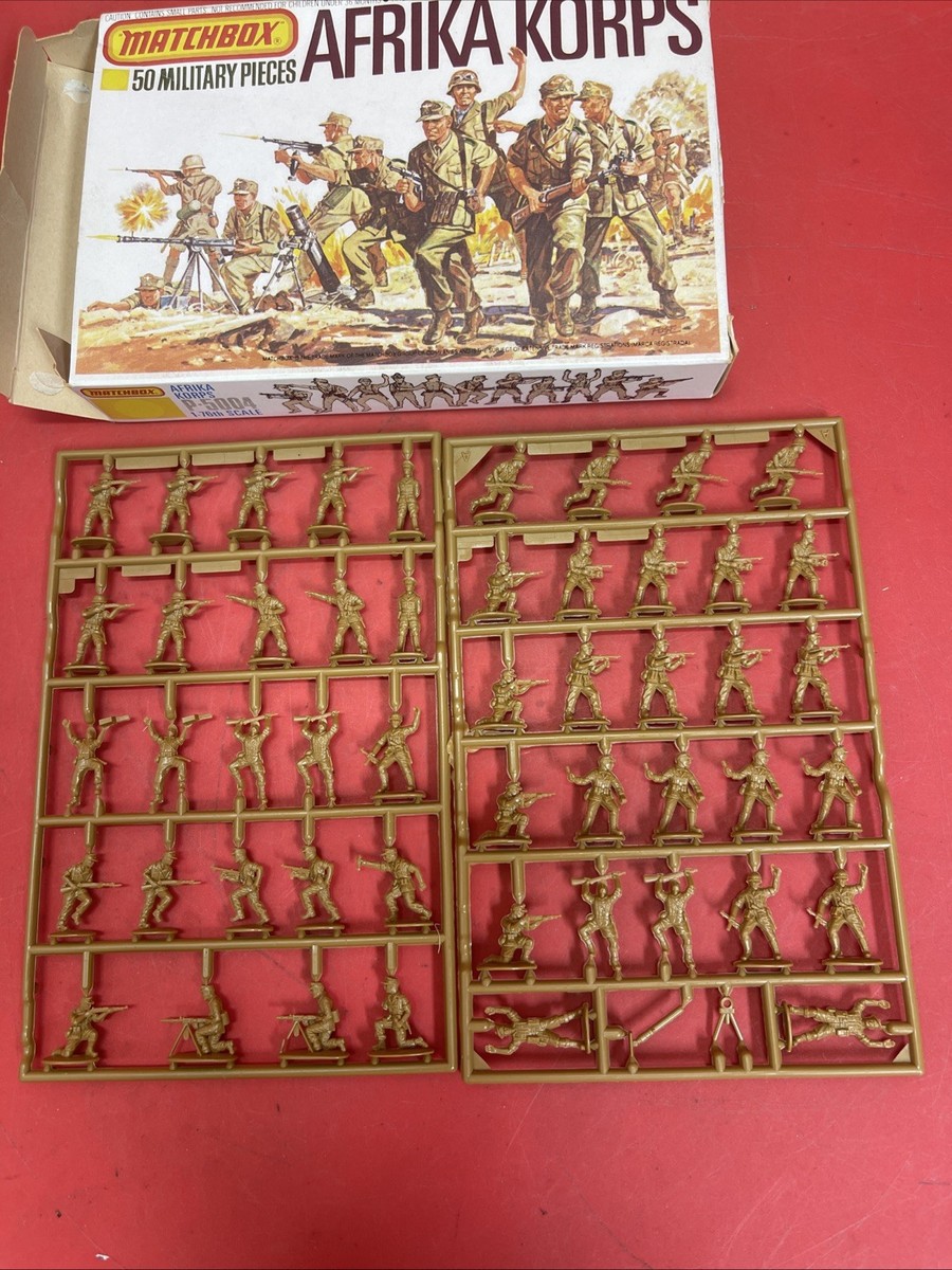 Matchbox 1/76 Scale Afrika Korps 50 Military Pieces P-5004