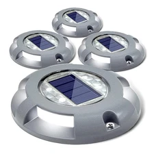 Solar Deck Lights Driveway Dock LED Light Solar Powered Outdoor Waterproof Ro...