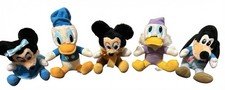 Disney Mickey Mouse Friends Small Plush Lot 5pc Mickey Minnie Goofy Donald