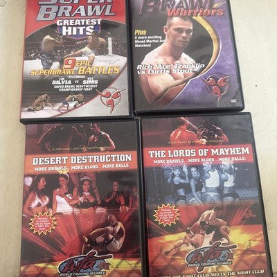 World Fighting Alliance II - III & 2 Super Brawls Razor Entertainment 4 DVDs MMA