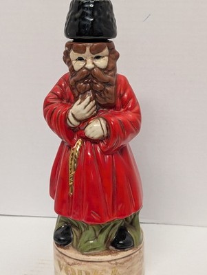 Vtg Alberta Molds Russian Figurine Vodka Decanter Ceramic Pottery Barware