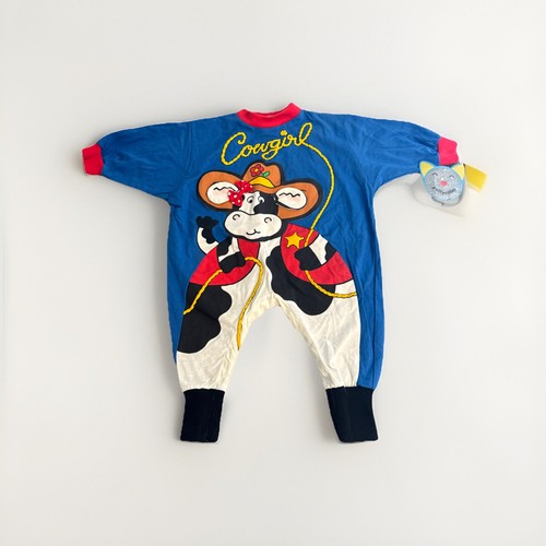 VTG Pattycakes Romper Cowgirl USA Sz 18M