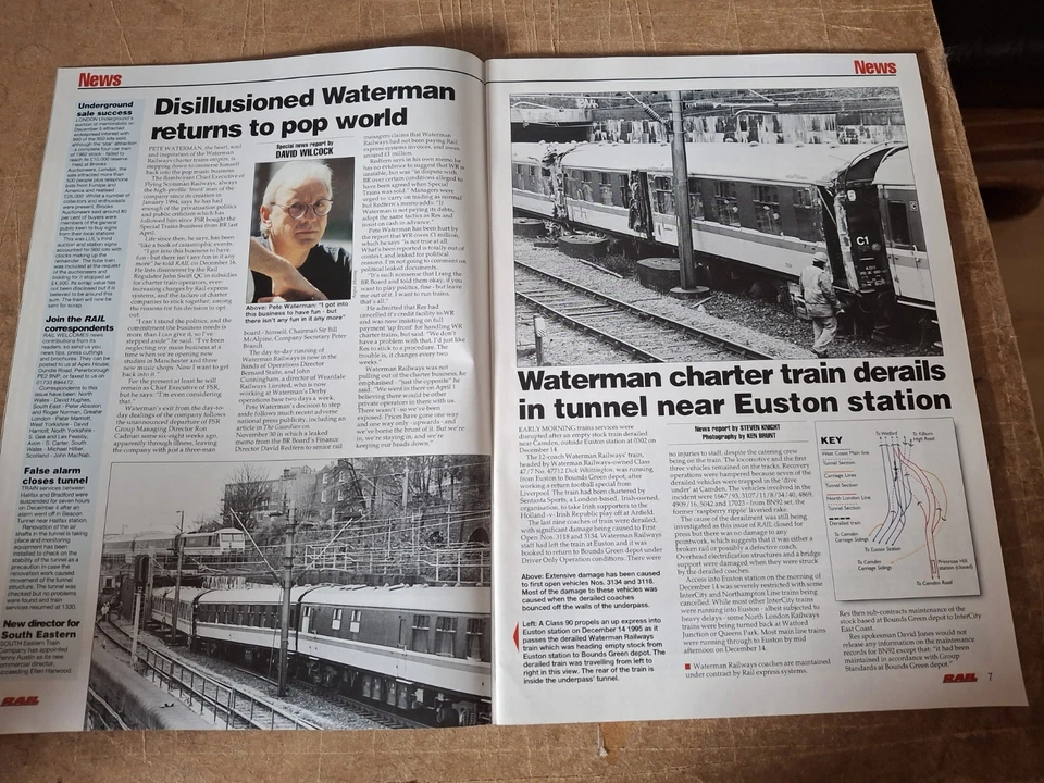 Rail magazine: No. 269: Jan03-16  1996 :WATERMAN RETURNS TO THE POP WORLD :(G) - Image 4 of 4