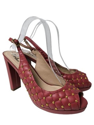 MENBUR Peeptoe Pumps Damen Pumps Gr. DE 41 rot Casual-Look