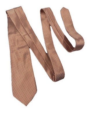 Pierre Cardin Vintage Tie Red Orange Peach Cream Checkered 3.25  x 58 