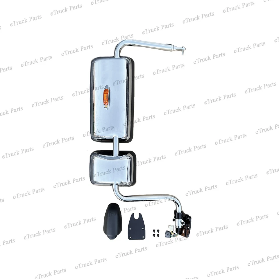 Espejo retrovisor de señal eléctrica para pasajeros cromado derecho 87093E0583 para 2008+ Hino 268/338/L/XL Foto 2 de 4