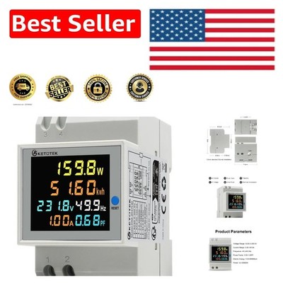 Electricity Usage Monitor AC 40-300V 100A with Data Storage & Reset Function