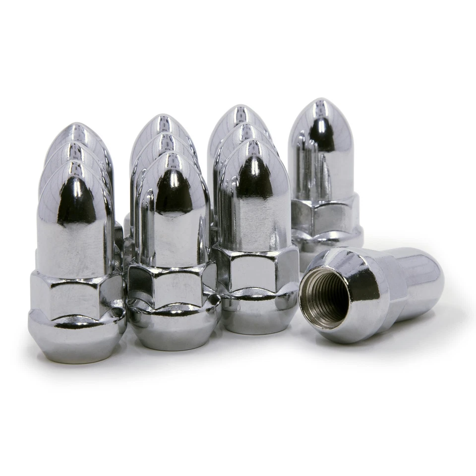 24 Bullet Lug Nuts Chrome 7/16 Chevrolet GMC 6 Lug K10 K15 - Image 2 of 4